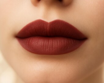 Matte Brown Lipstick - &quot;Bittersweet&quot; dark red/brown natural vegan lipstick