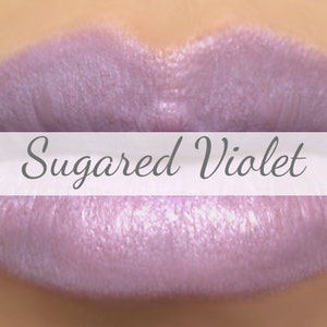 Purple Lipstick Sample - "Sugared Violet" pastel violet mineral lipstick with natural ingredients