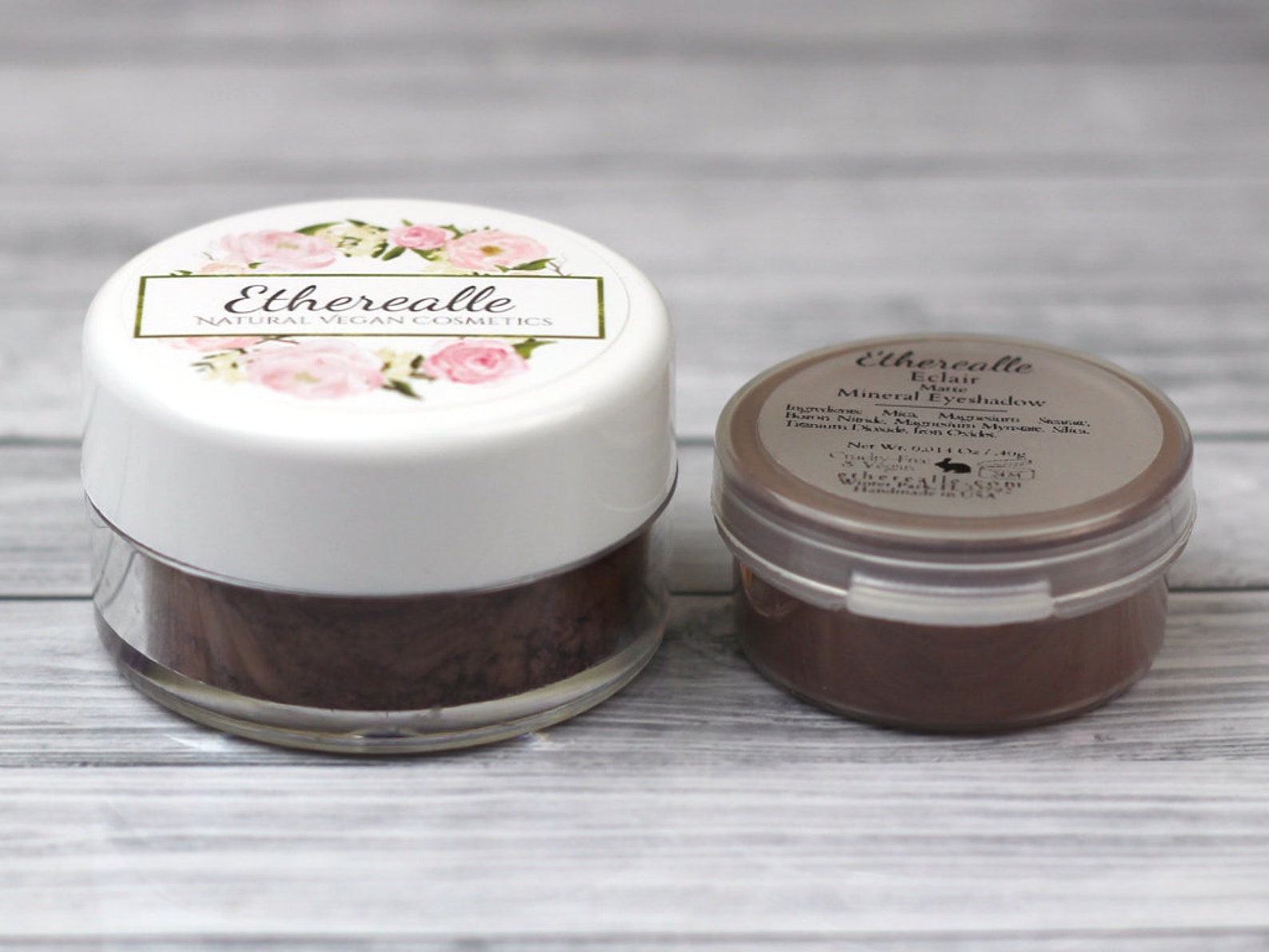 Matte Chocolate Brown Eyeshadow eclair Vegan Etsy