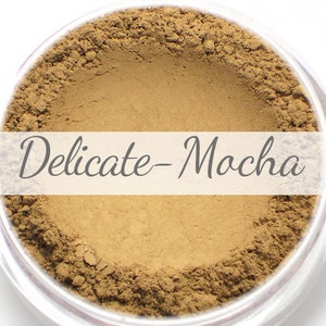 Vegan Mineral Foundation Sample - Delicate Formula MOCHA - medium/dark shade with a neutral undertone