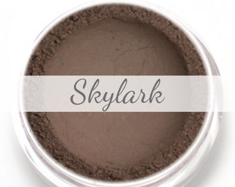 Échantillon de fard à paupières - "Skylark" - Matte Taupe Grey Brown Vegan Mineral Eyeshadow Net Wt .4g Mineral Makeup Eye Color Pigment