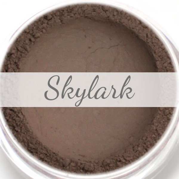 Eyeshadow Sample - "Skylark" - Matte Taupe Grey Brown Vegan Mineral Eyeshadow Net Wt .4g Mineral Makeup Eye Color Pigment