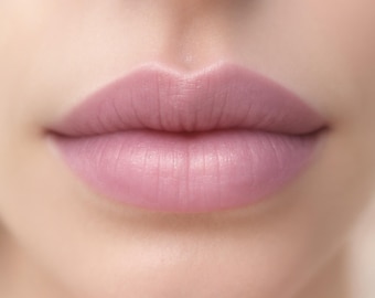 Vegan Lipstick - "Thistle" light mauve pink natural lip color