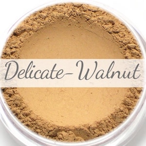 Vegan Mineral Foundation Sample - Delicate Formula WALNUT - medium shade with a pink undertone