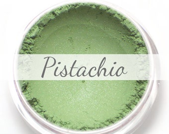 Eyeshadow Sample - "Pistachio" - shimmery light spring green - Natural Vegan Mineral Makeup