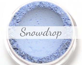 Eyeshadow Sample - "Snowdrop" - matte light blue - all natural mineral makeup
