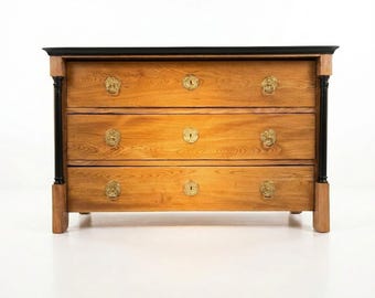 Biedermeier Kommode 3 Laden aus der Zeit: massiv Esche bäuerlich restauriert Vintage Landhausstil.