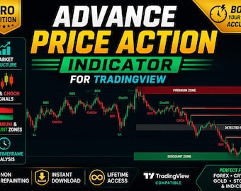 Advance Price Action Indicator for TradingView | SMC, BOS, CHoCH Signals (Digital Download)