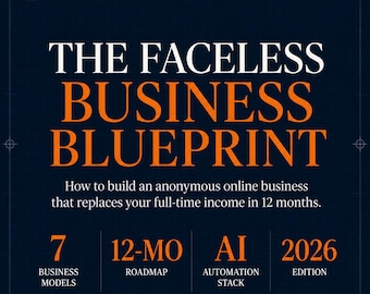 Faceless Business Blueprint | Online Income Ebook, AI Prompts (PDF Download)