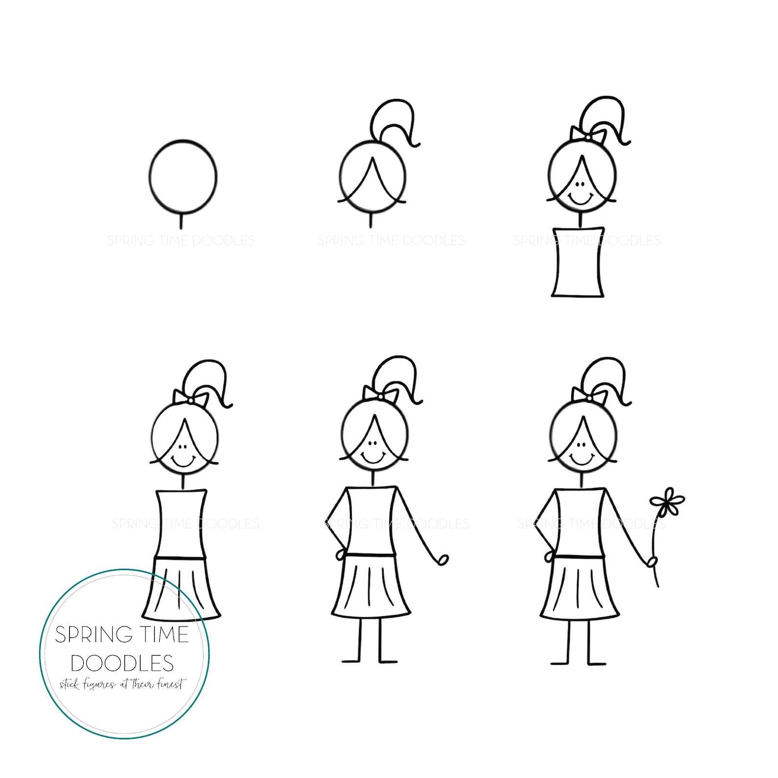 How to Draw a Stick Figure and so Much More DOODLE BOOK Etsy