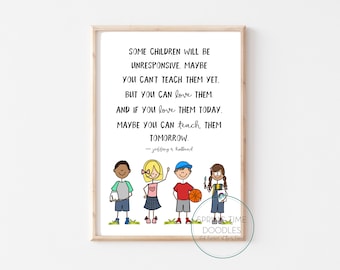 Teach Love children print Jeffrey R. Holland, digital print