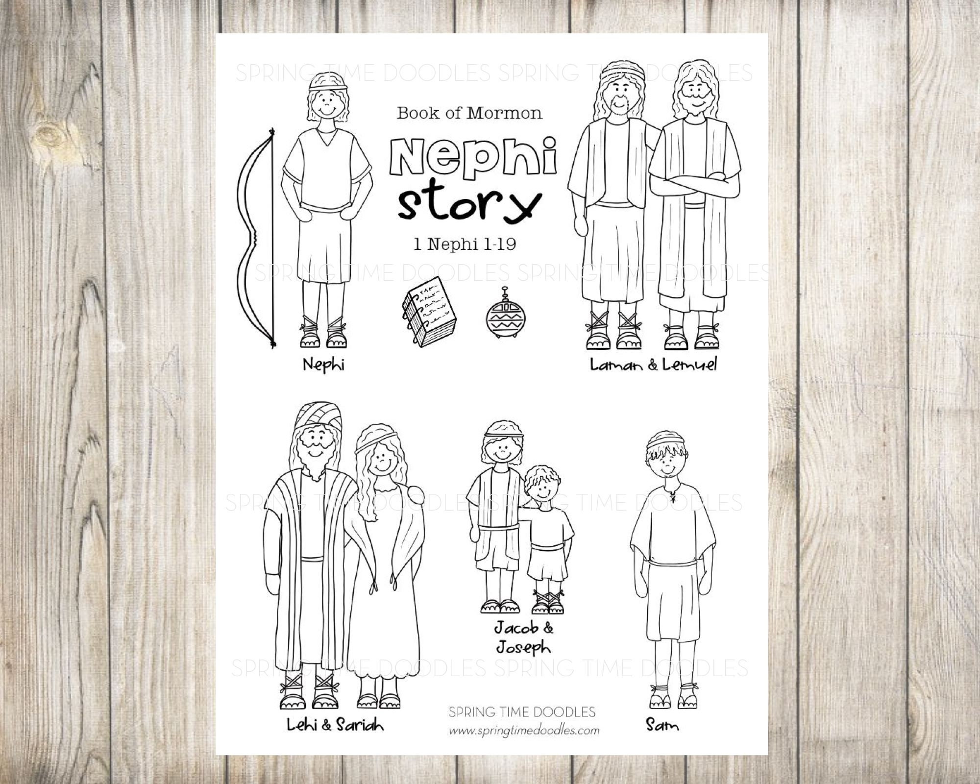 Nephi Scripture Nephi Scripture Story Printable, Clipart, Puppets, Felt Board - Instant ...