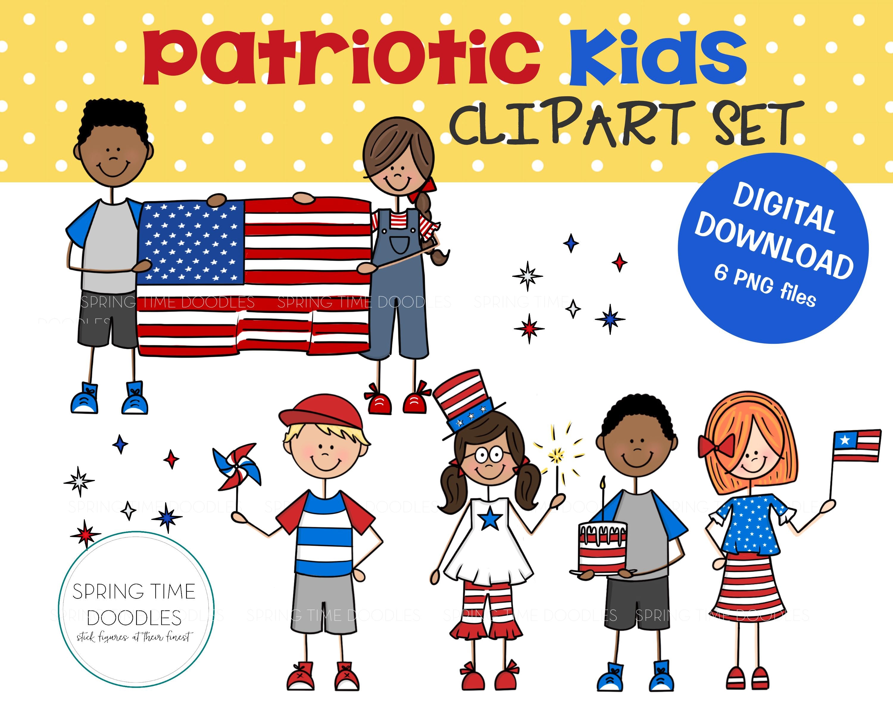 Patriotic Kids Clipart