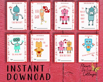 Robot Valentine Card - Etsy