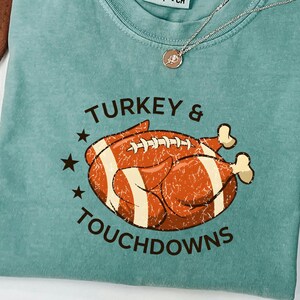 Retro Turkey Touchdowns Sweatshirt, Thanksgiving Football Gift for Him