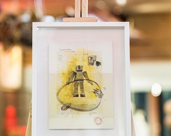 Original lithograph, released in 2024 - 'Cosmogolem, Giant of Hope' - Framed art print - New in packaging