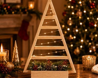 Plans de sapin de Noël en bois | Modèles PDF pour le travail du bois | Gabarits imprimables | Décorations de Noël