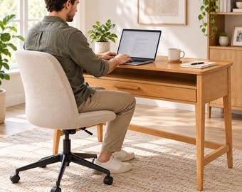 DIY Wooden Writing Desk Plans PDF, Modern Woodworking Plan, Home Office Desk, Digital Download
