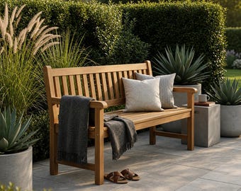 Outdoor Bench Woodworking Plans – DIY Patio Bench Build, Garden Seating PDF Download