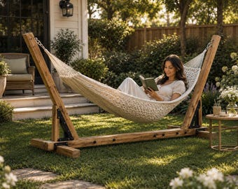 Hammock Stand Plans | Adjustable Wooden Frame Blueprint | Complete DIY Woodworking Guide | Digital Download