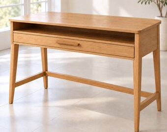 DIY Wooden Writing Desk Plans PDF, Modern Woodworking Plan, Home Office Desk, Digital Download