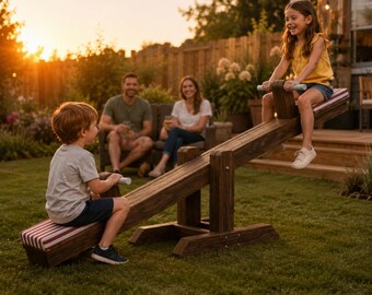 DIY Wooden Seesaw Plans PDF | Kids Teeter Totter Playground Woodworking Guide