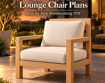 Plans de chaises longues d'extérieur modernes, meubles de patio à faire soi-même en bois (PDF), sièges de jardin, téléchargement instantané