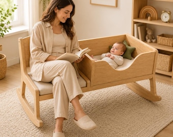 DIY Rocking Chair and Cradle Woodworking Plans | Mom & Baby Double Rocker Blueprint | Digital Download