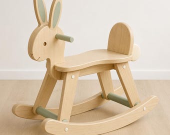 DIY Wooden Rocking Bunny Plans | Modern Montessori Toddler Toy | Ride-On Woodcraft Project PDF