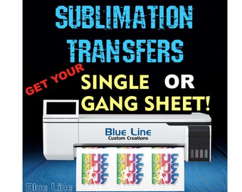 Custom Dye Sublimation Heat Transfers - Dye Sub - Heat Press Transfers - Heat Transfer Prints