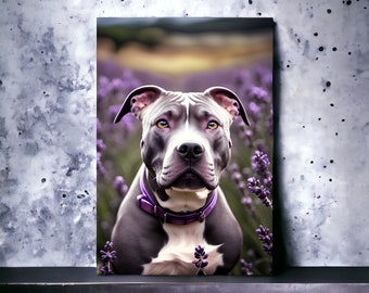 Acrylic Full Color Print- Pit Bull in Field