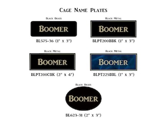 Name Plates- Pet Cage
