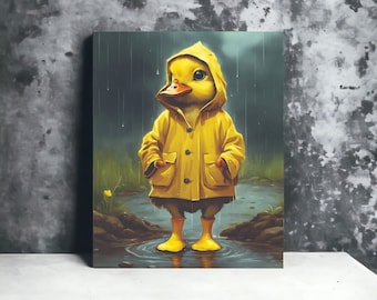 Acrylic Full Color Print- Wet Duck in Raincoat