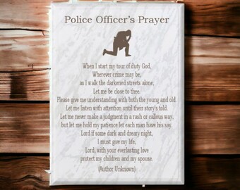 Targa di preghiera dell'ufficiale di polizia - (Preghiera della polizia, Preghiera del poliziotto, Preghiera delle forze dell'ordine)