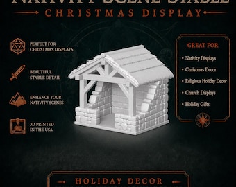 Presépio em miniatura | Decoração de Natal impressa em 3D | Presépio | Decoração natalina | Decoração religiosa de Natal