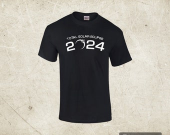 Solar Eclipse 2024 (Design 2) T-Shirt- Solar, Eclipse, Moon, Sun. 2024, Full Moon, Half Moon