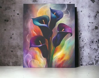 Acrylic Full Color Print- Dark Colored Flowers