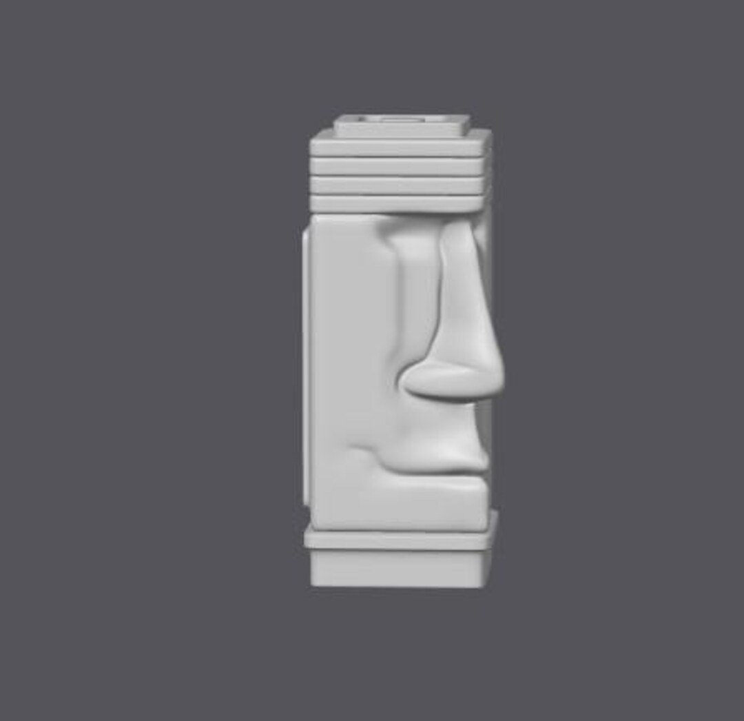 Ancient Head Pillar Terrain | Stone Face Column | Tabletop RPG Scenery ...