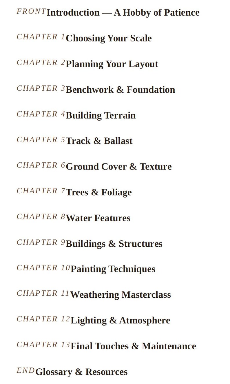 Chapter Layouts Book Pdf The Complete Model Railroad Layout Guide (PDF Ebook Β· 61 Pages) - Etsy