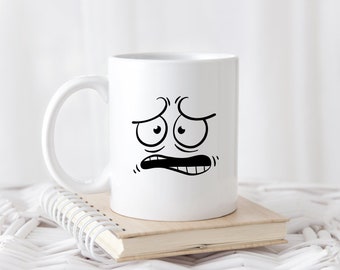 11 oz Ceramic Coffee Mug- Cartoon Face