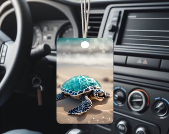 Schildkröte am Strand Lufterfrischer - Auto Lufterfrischer, Fahrzeug Lufterfrischer, Benutzerdefinierter Lufterfrischer