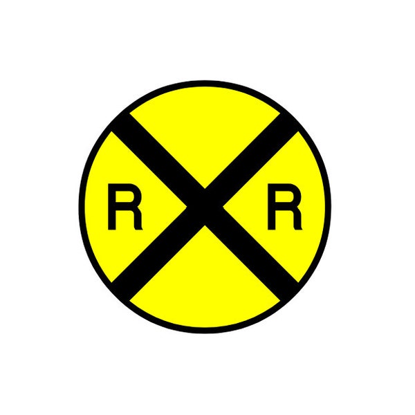RR Crossing (Railroad) Wooden Sign