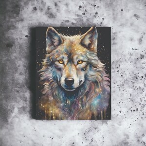 Acrylic Full Color Print Magical Wolf image 1