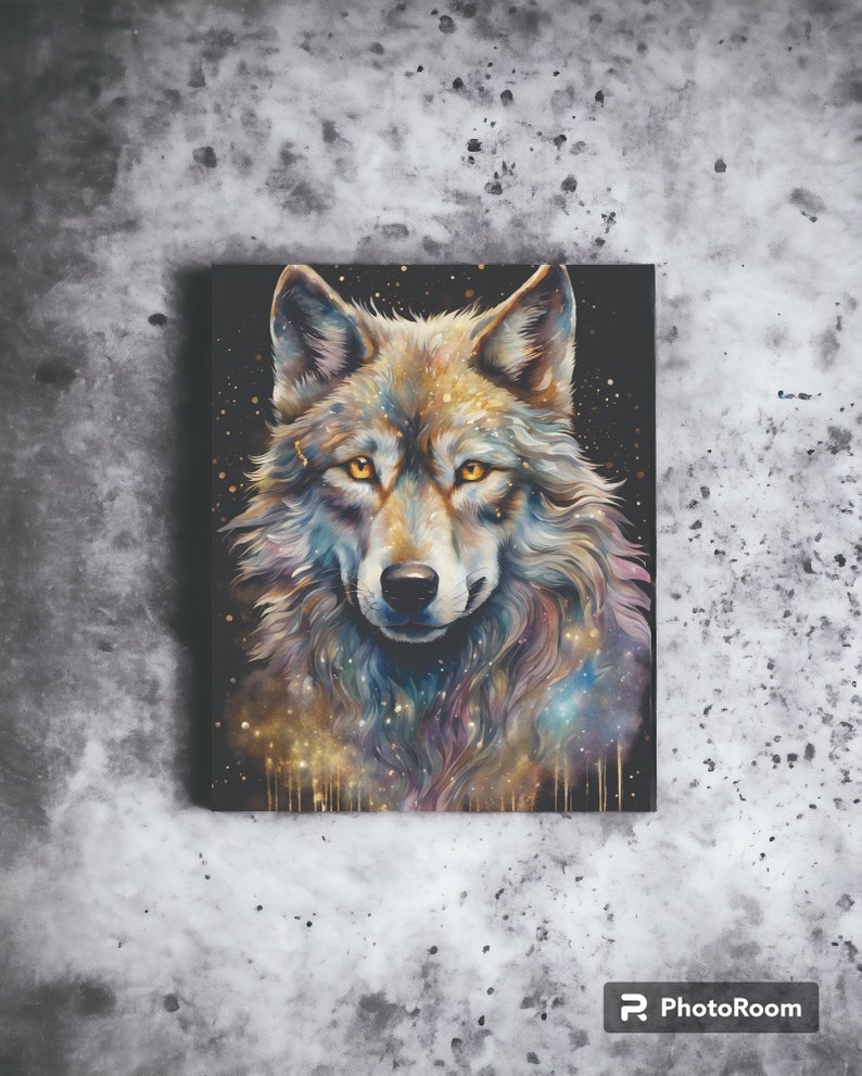 Acrylic Full Color Print Magical Wolf image 1