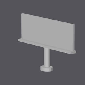 Model Railroad Roadway Billboard Sign N Scale (no assembly)