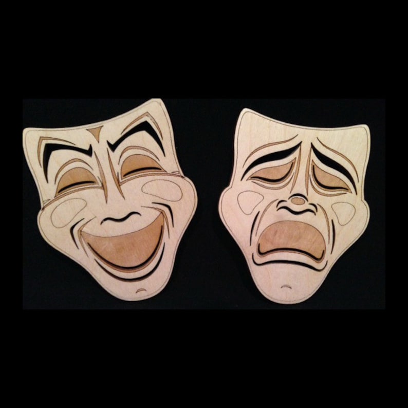 Drama Masks theater Masks Comedy Masks Drama Theater Etsy