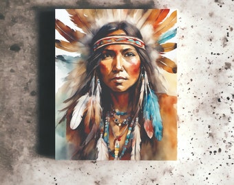 Acrylic Full Color Print- Native American Indian