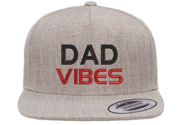 Dad Vibes Embroidered Snapback Flat 