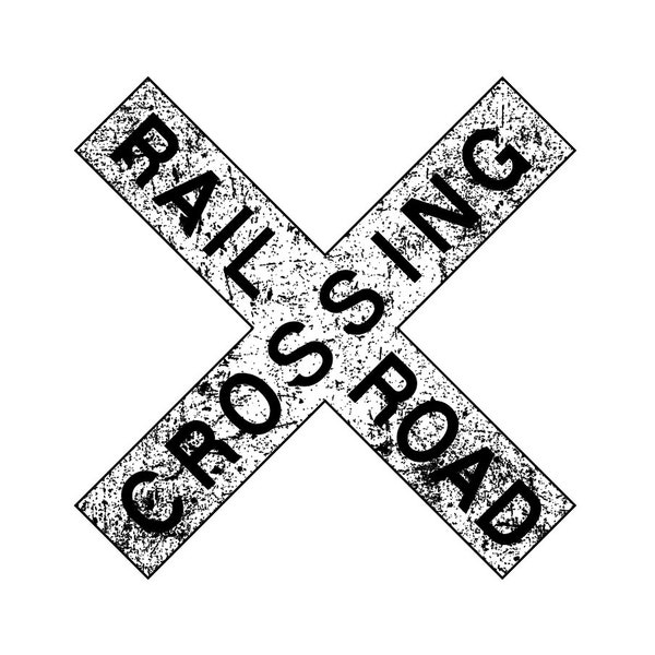 RR Crossing X-Shaped (Railroad) Wooden Sign