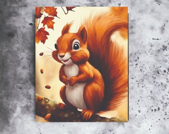 Acrylic Full Color Print- Squirrel on Tree Branch